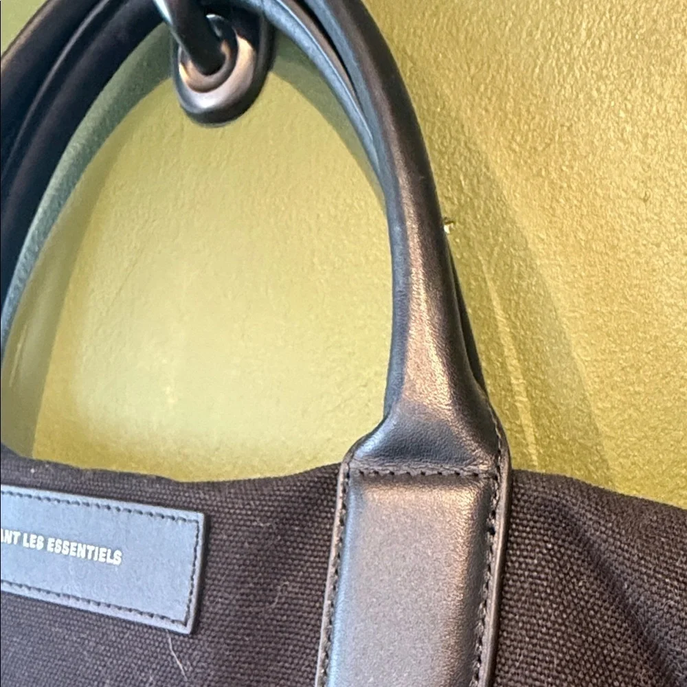 Want Les Essentials Branded O’Hare Black Leather Tote Bag